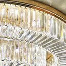 Or Lustre moderne éclairage décoration de la maison de luxe cristal salon plafonnier Dimmable Lustre anneau luminaire LED