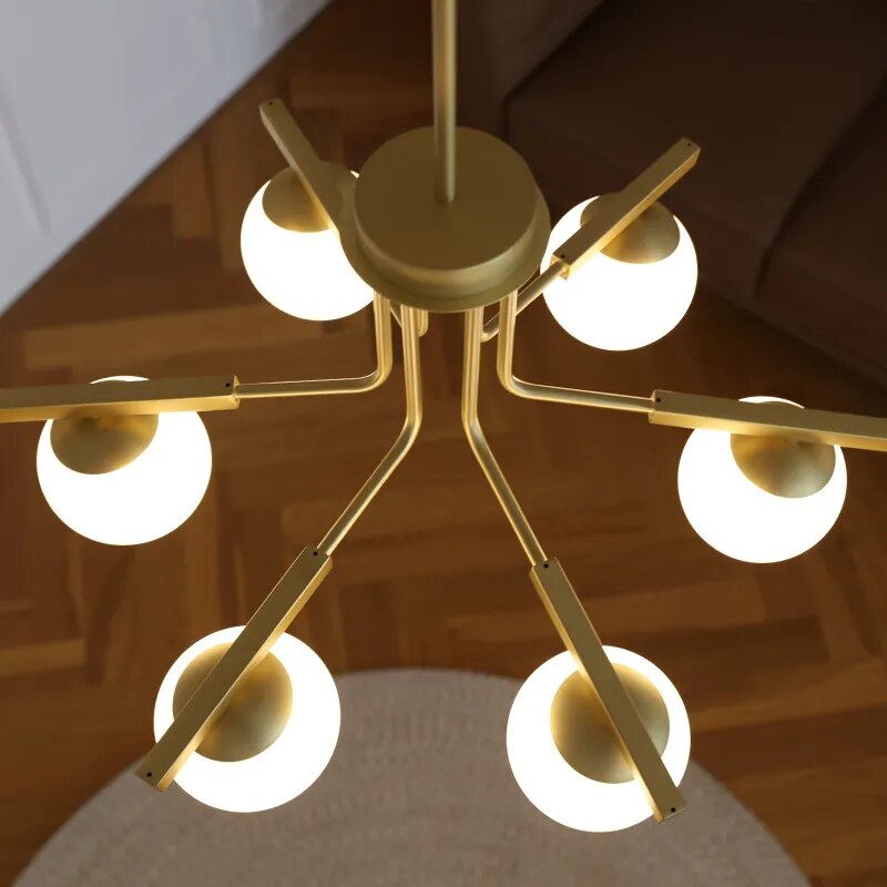 Lustre en verre pour salon - vue 6 sur 9