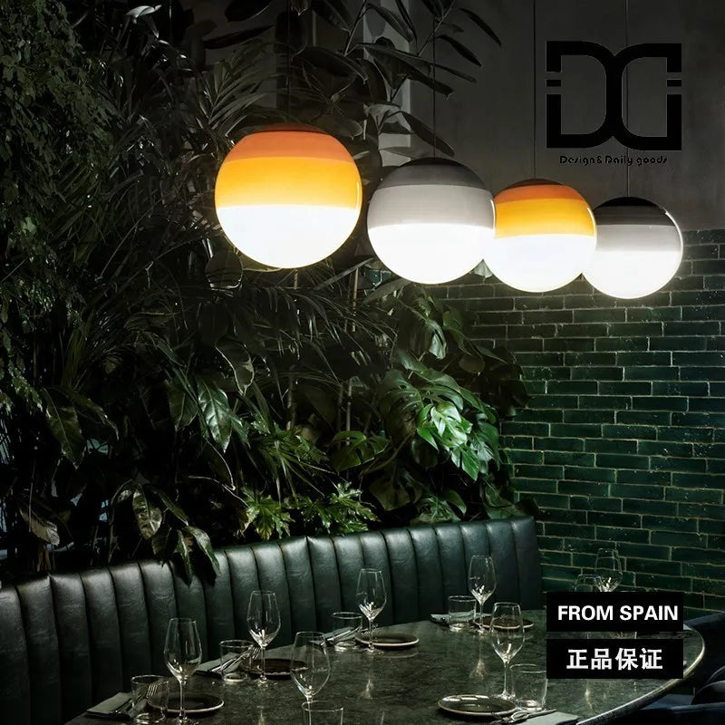 lustre suspension led moderne en verre dégradé pour intérieur - vue 6 sur 12