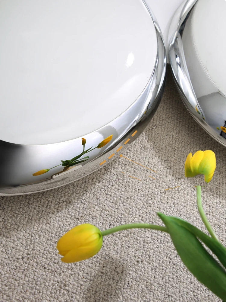 plafonnier led intelligent design moderne forme galets - vue 6 sur 9