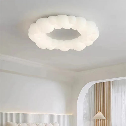 plafonnier led moderne design nordique en forme de nuage - vue 4 sur 8
