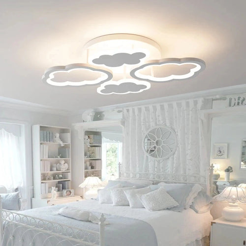 Cloud ceiling light for children's room modern minimalist decor - vue 2 sur 9