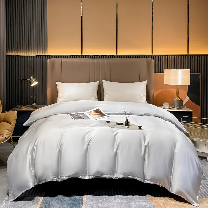 housse de couette en soie de mûrier douce et respirante 230 x 260 cm