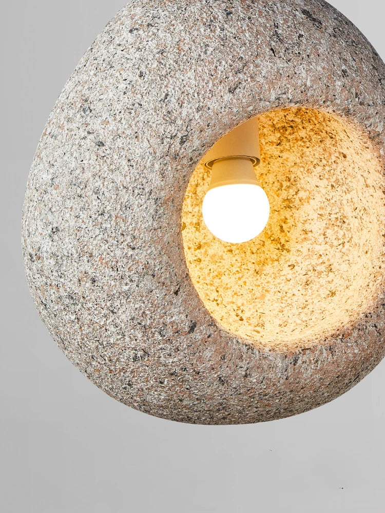 suspension led nordique wabi sabi simple et créative personnalisée - vue 7 sur 10