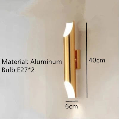 applique murale nordique en aluminium avec éclairage led moderne - vue 10 sur 12