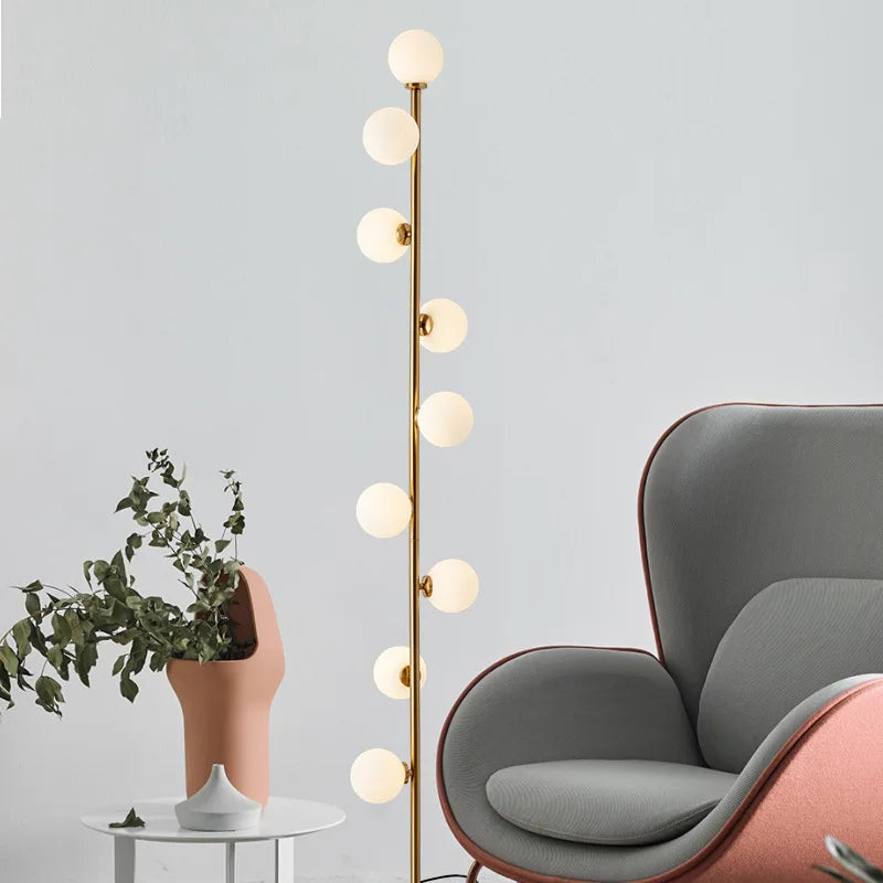 lampadaire boule en verre nordique pour décoration intérieure - vue 4 sur 7