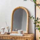 Full length mirror, floor mirror, girls' makeup, dressing, dressing, rattan net, Nordic fitting mirror, ins