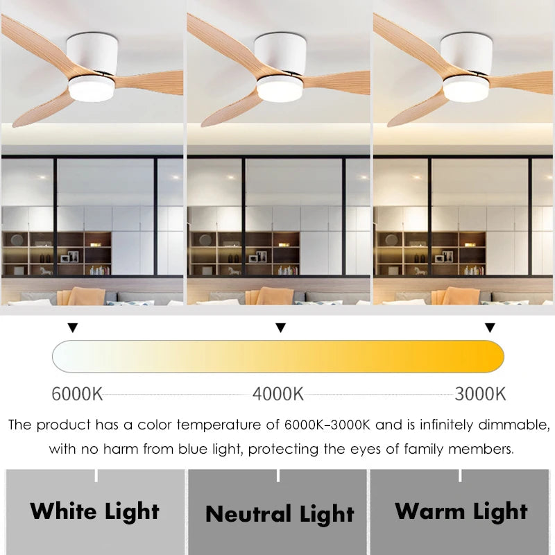 Ventilateur de plafond moderne avec moteur à courant continu - vue 9 sur 14