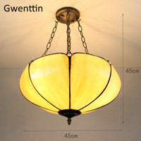 lustre tiffany en verre teinté pour décoration intérieure