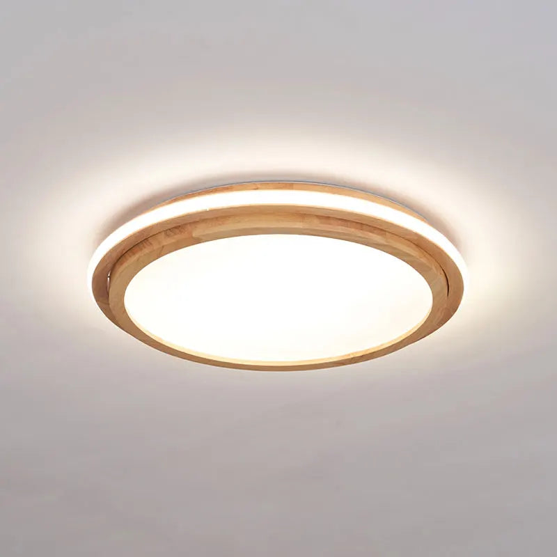 lustre moderne en bois avec lumières intelligentes pour intérieur - vue 5 sur 8