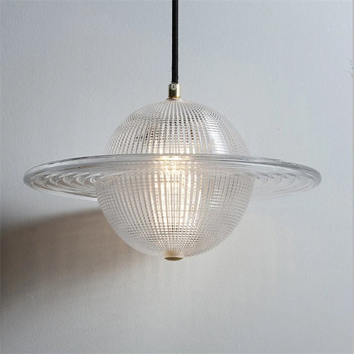 lustre moderne en verre style nordique soucoupe volante led