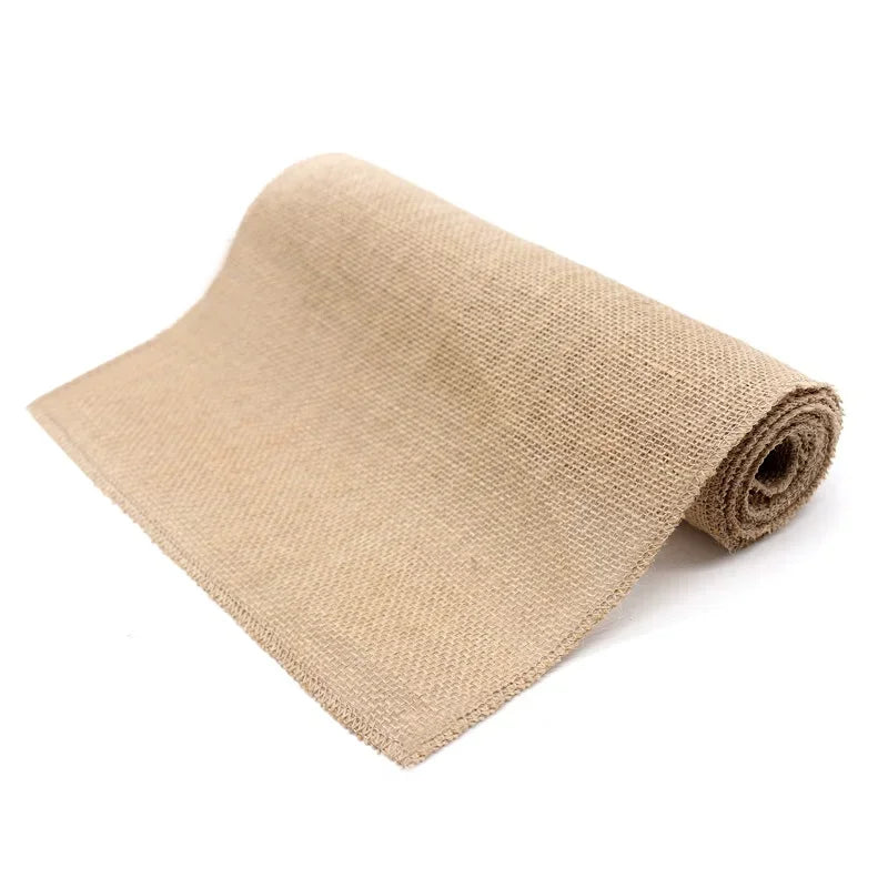 Chemin de table toile de jute style champetre