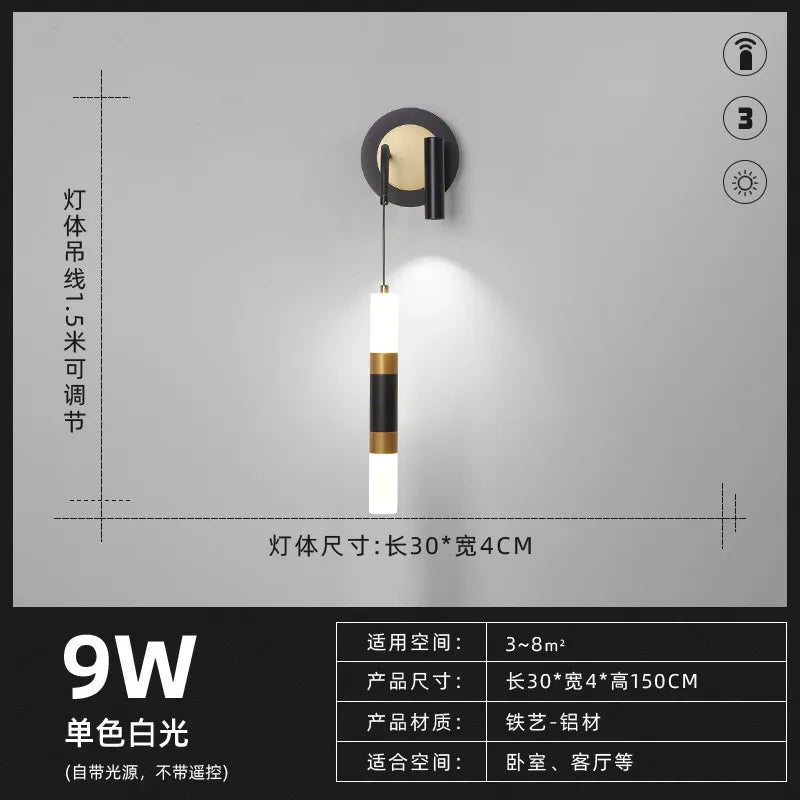 lampe de chevet design nordique moderne avec éclairage led - vue 7 sur 14