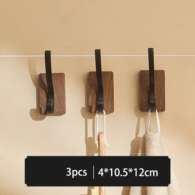 crochets muraux en bois massif pour vêtements et accessoires - vue 8 sur 15