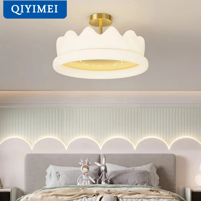 lustre qiyimei pour chambre de filles éclairage intérieur décoratif - vue 4 sur 12