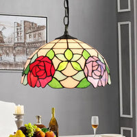 Lustre en verre coloré Tiffany rétro européen