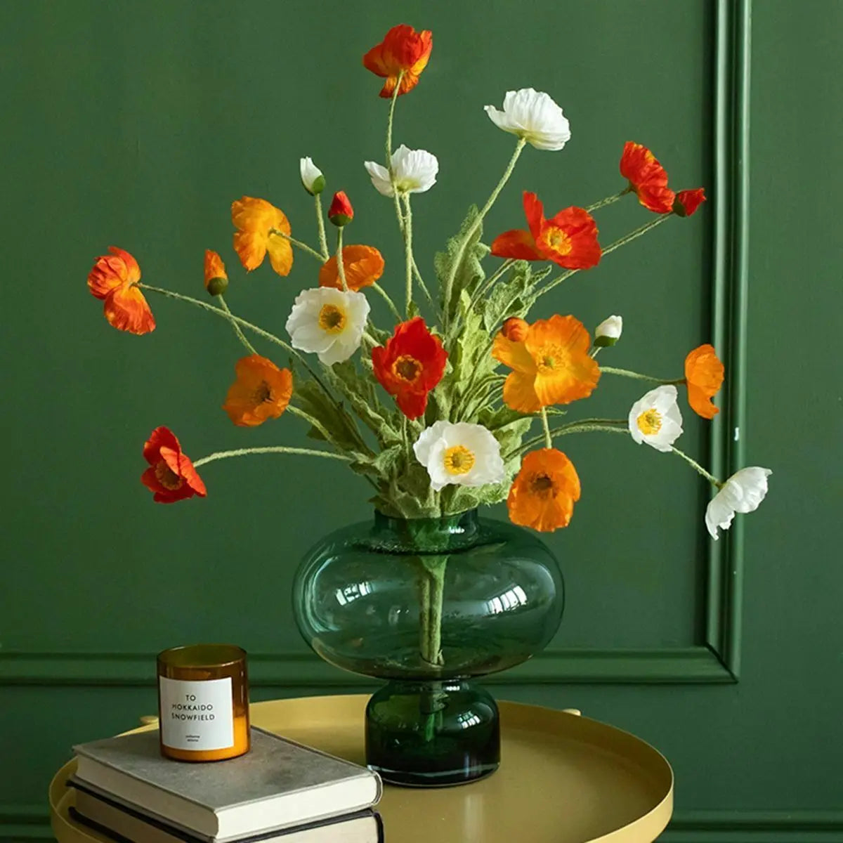 bouquet de fleurs artificielles pavot pour décoration maison jardin fête - vue 4 sur 26