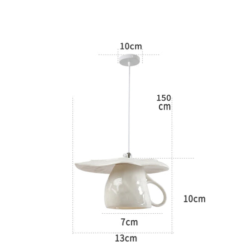 Suspension service à thé en céramique moderne LED - vue 16 sur 17