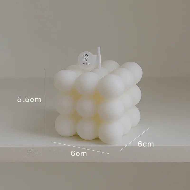 bougie cube parfumée à bulles en cire de soja artisanale - vue 8 sur 14