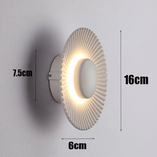 applique murale led moderne en forme de disque pour décoration intérieure