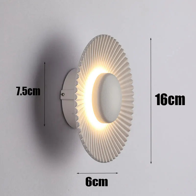 applique murale led moderne en forme de disque pour décoration intérieure