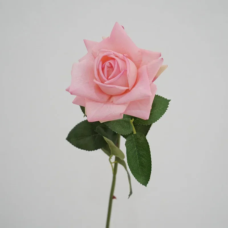 branche de roses artificielles en latex pour décoration et cadeaux - vue 10 sur 11