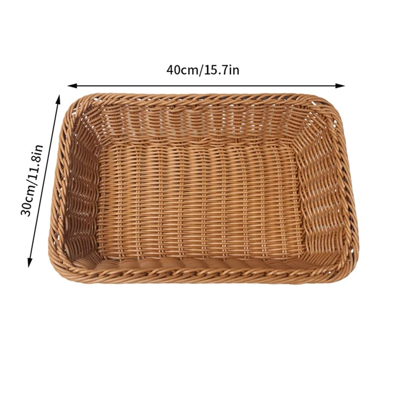 panier en osier mural organisateur de rangement tissé pour légumes - vue 15 sur 16