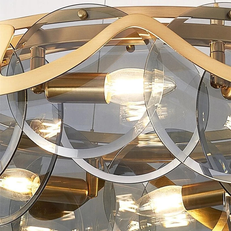 Suspension en verre style nordique post-moderne luxueux 2023 - vue 6 sur 10