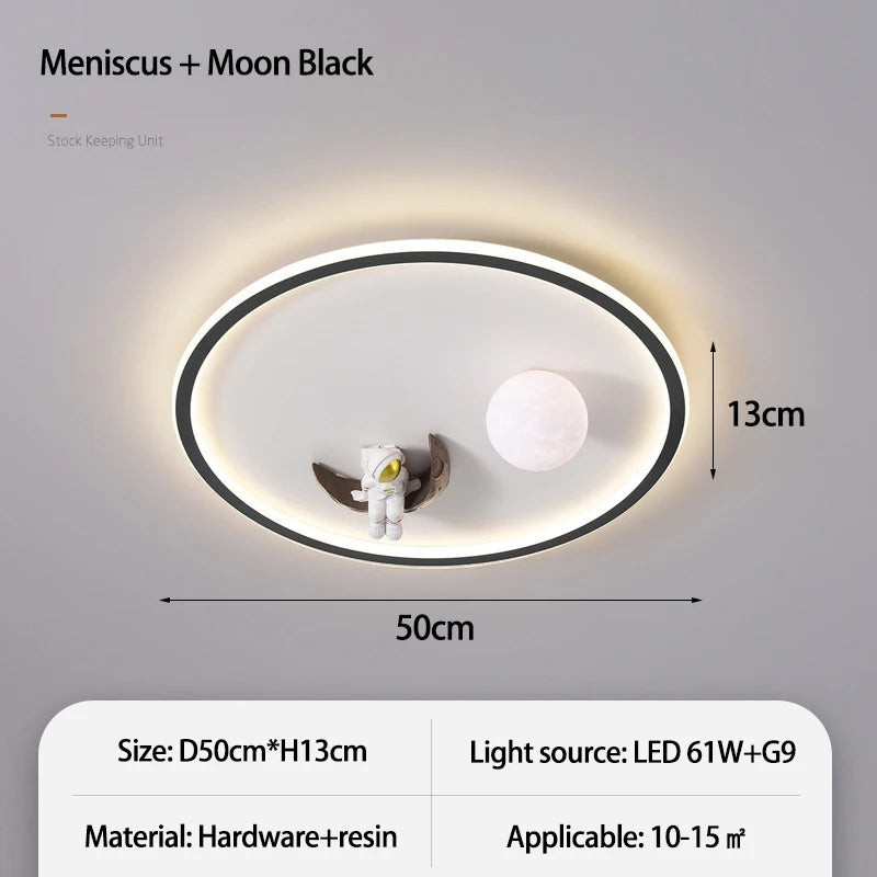 SANDYHA moderne espace planète plafonnier lampe de dessin animé chambre d'enfants Lampa Sufitowa Techo Plafonnier lampara Colgantes Para - vue 11 sur 16