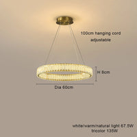 lustre led en cristal fantaisie lumière suspendue moderne