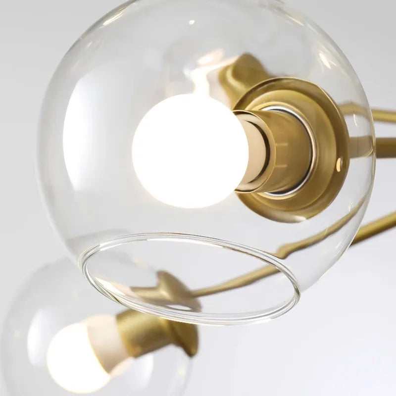 lustre industriel rétro en verre pour décoration intérieure - vue 7 sur 7