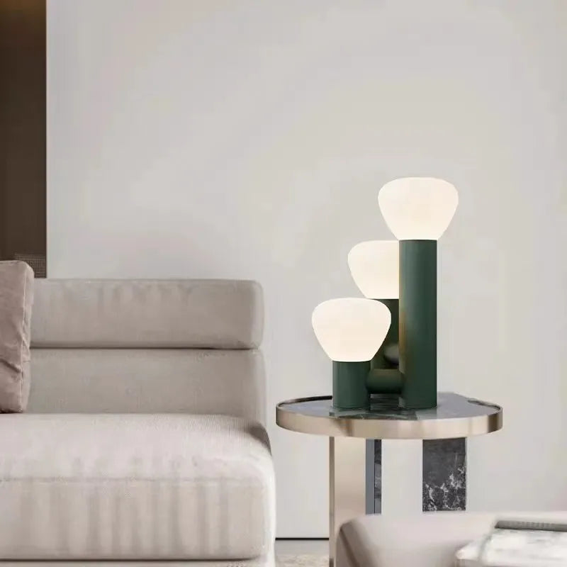 Coloured glass table lamp for interior decoration - vue 3 sur 10