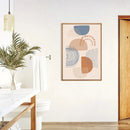 Abstract geometric multicolour flower wall art warm decor