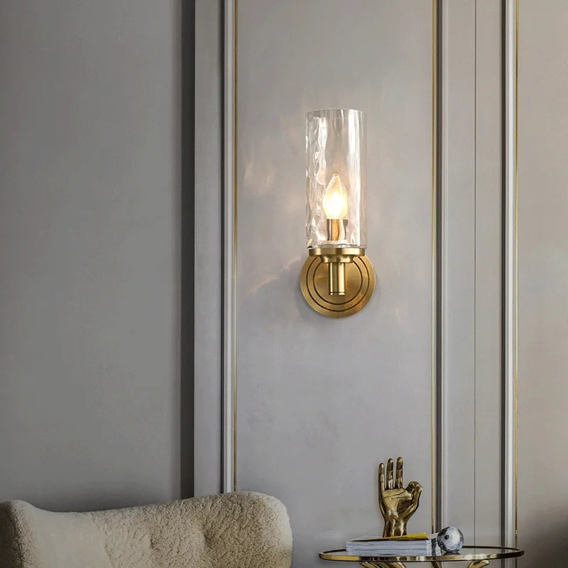 applique murale rétro en cuivre design ondulé pour décoration intérieure - vue 5 sur 8