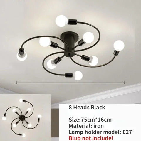 Minimalist Nordic ceiling light ideal for living room, restaurant or children's room - vue 12 sur 16