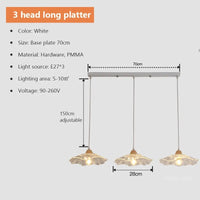 lustre nordique led en forme de fleur de lotus
