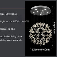 Plafond moderne chambre lustre salon lumière en cristal lustre de luxe circulaire restaurant led luminaire
