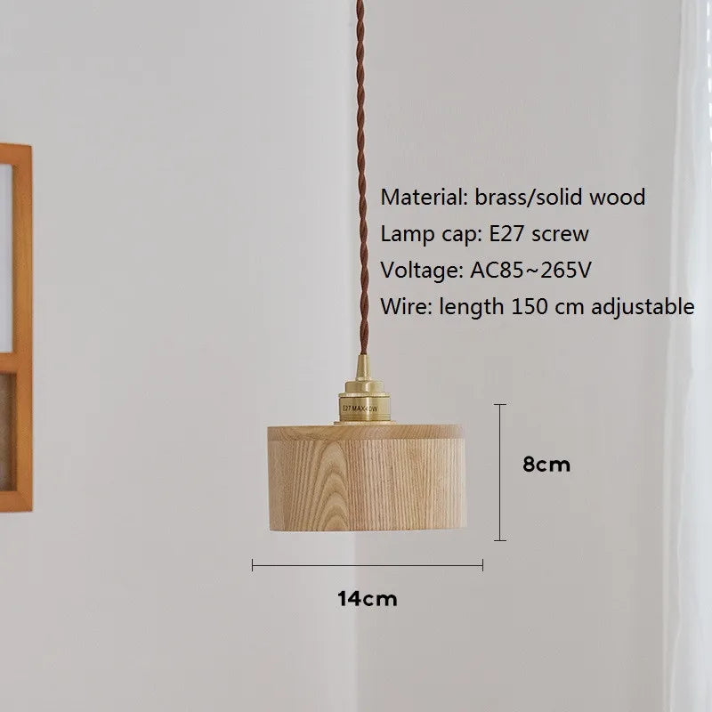 suspension LED en bois au style nordique moderne pour loft bar restaurant - vue 4 sur 10