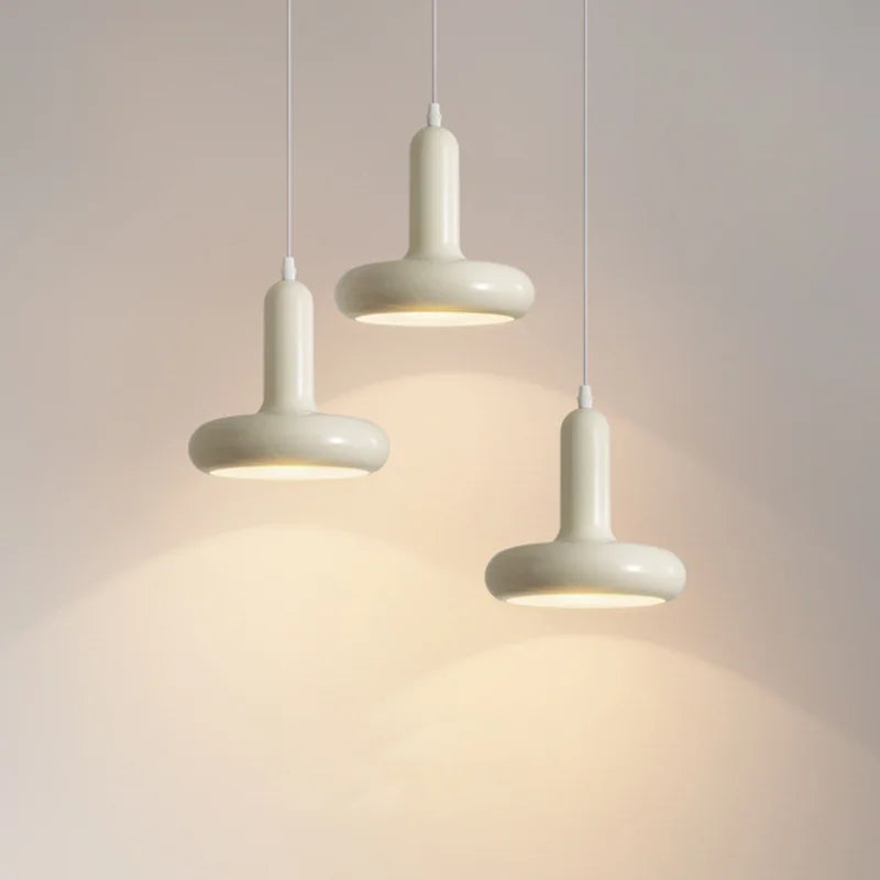 Nordique Bauhaus Rétro Blanc Restaurant Suspension Lumières Médiéval Designer Salle À Manger Lampe De Table Chambre Chevet Plafond Lustre - vue 3 sur 9