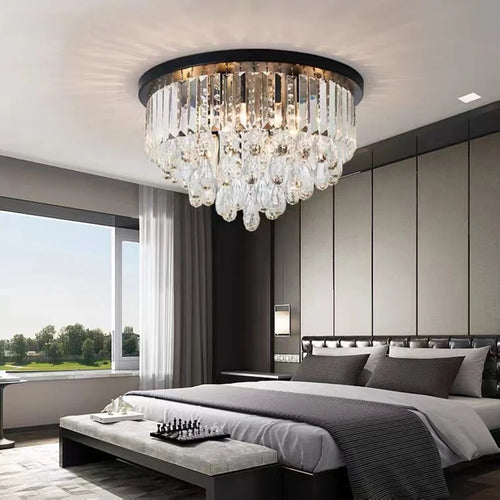 Vintage luxury dimmable crystal LED chandelier - vue 2 sur 12
