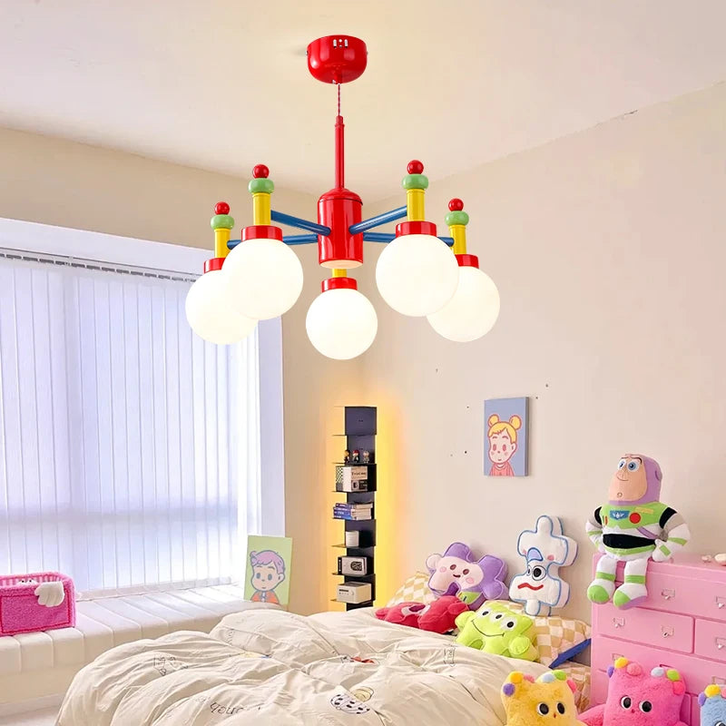 lustre led moderne pour chambre d'enfant style médiéval memphis - vue 6 sur 7