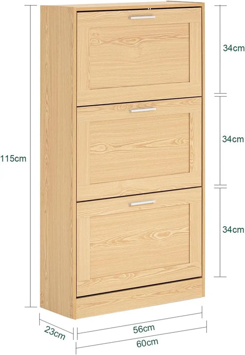 Zapatero, Zapatera Organizador, Apatero de Almacenamiento,Unidad Organizadora de Clóset con 3 Solapas y 6 balda 60 x 23 x 115 cm - vue 4 sur 7