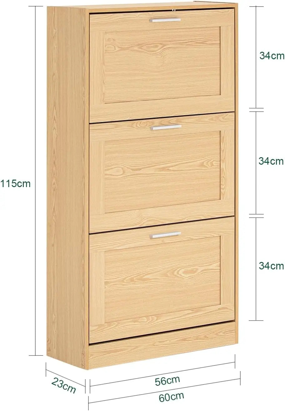 Zapatero, Zapatera Organizador, Apatero de Almacenamiento,Unidad Organizadora de Clóset con 3 Solapas y 6 balda 60 x 23 x 115 cm - vue 3 sur 7