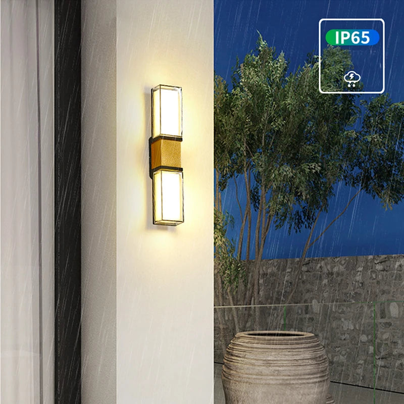 12W LED étanche porche lumières applique extérieure pour jardin couloir balcon éclairage décoration AC85-265V - vue 2 sur 6
