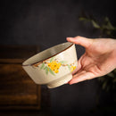 Bol céramique rétro motif champêtre nouilles soupe dessert
