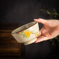 Bol céramique rétro motif champêtre nouilles soupe dessert