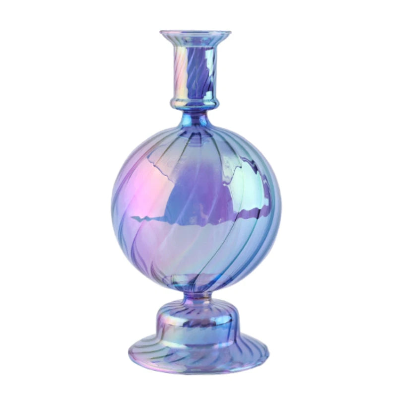 bougeoirs rétro coniques haut en verre pour décoration - vue 13 sur 32
