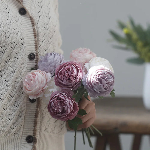 Realistic artificial peony for decoration and weddings - vue 5 sur 14