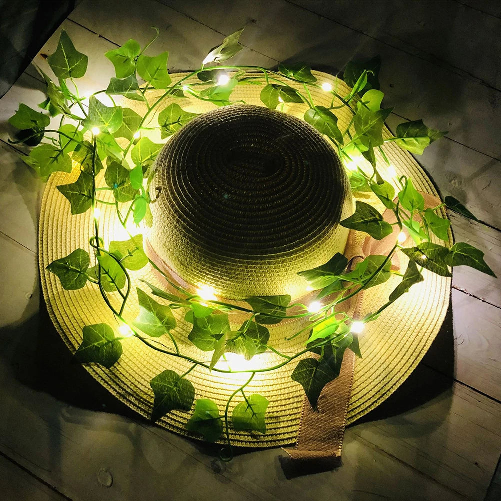 guirlande lumineuse led feuilles d'érable pour décoration de Noël - vue 4 sur 12