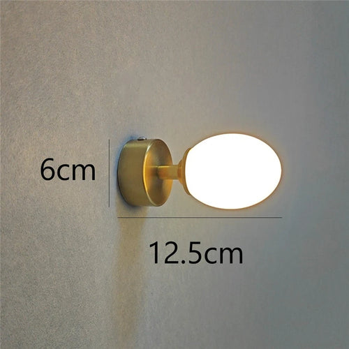 Modern egg-shaped wall light with creative minimalist design - vue 7 sur 8